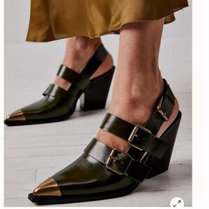 Free People x Jeffrey Campbell Harley Slingback Heels